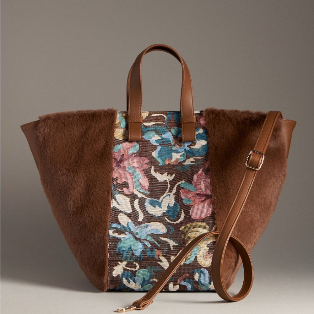 Anthropologie Two Tone Satchel NWT - Picture 2 of 13